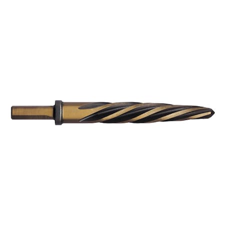 7/8 Construction Reamer Left-Hand Spiral Black & Gold With 3 Flats